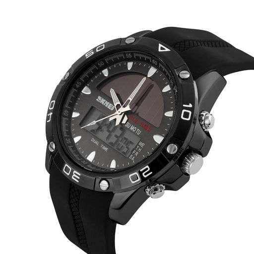 Мужские наручные часы Skmei 1064black Солнечная батарея