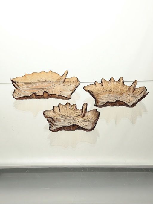 Набор блюд "Кленовый лист" 27х26х4 см, коричневые