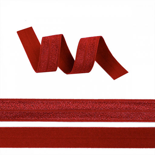 Резинка TBY бельевая Окантовочная блестящая 15мм темно-красный F163 уп.50 м