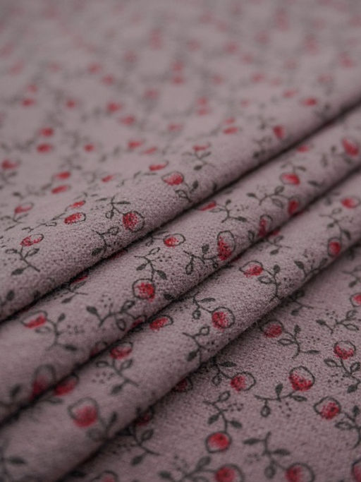 Теплый хлопок Винтажная брусничка цв.лилово-коричневый, ш.1.5м, хлопок-100%, 160гр/м.кв - Купава фото 6