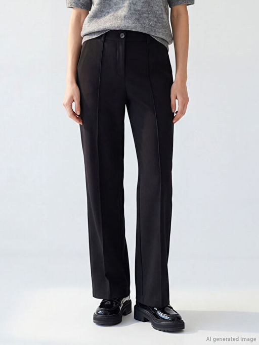 Dar Fit Geni? Pa?a Kad?n Pantolon