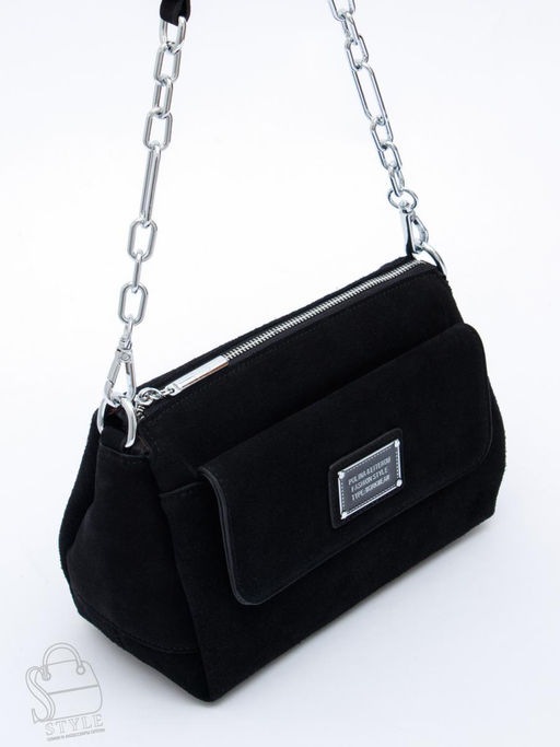 Сумка женская кожаная 0730CF black Polina&Eiterou  в Новосибирске