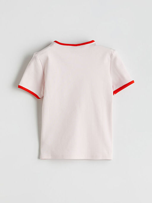 Bisiklet Yaka Paris Bask?l? K?z ?ocuk Ti??rt