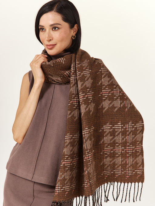 в составе ШЕРСТЬ  и КАШЕМИР Большой, мягкий, теплый  двусторонний палантин - Tantino фото 9