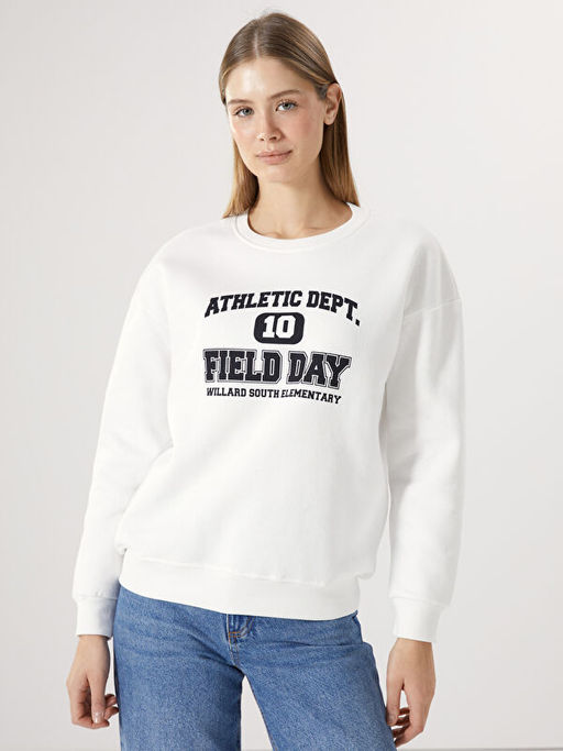 Bisiklet Yaka Kad?n Sweatshirt