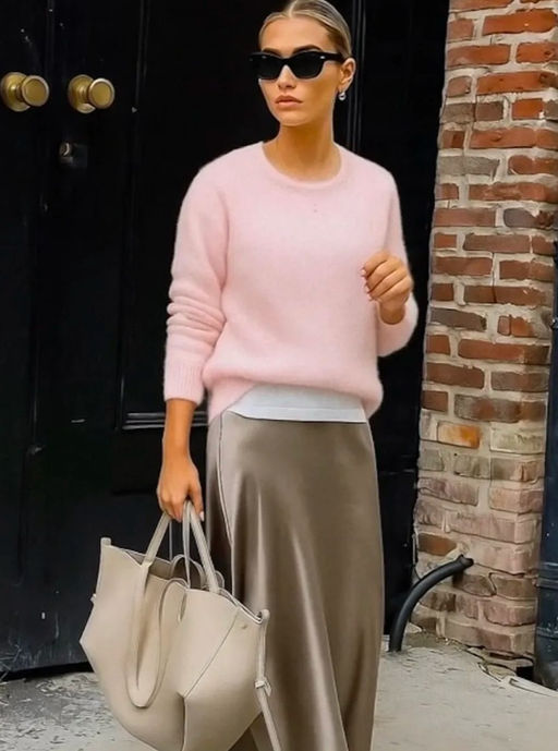 K13205 Джемпер (вязаный трикотаж) РОЗОВЫЙ