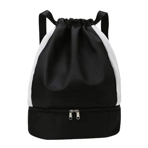 Мешок для обуви 2 отделения LOREX KIDS TOTAL BLACK 34x25x14 см черный, отделение для обув...