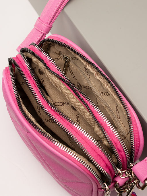 LACCOMA сумка Долли-ЛЦ802-светлая фуксия эко кожа хлопок фото 6