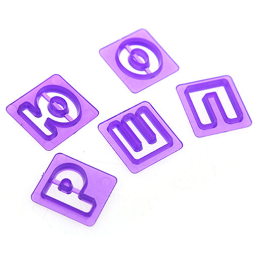 Кондитерский набор 43 предмета: буквы кириллица - 32 штуки; цифры - 10 штук; штамп для букв, для марципановой массы и теста, пластик, в блистере (Китай) - Домашняя мода фото 2