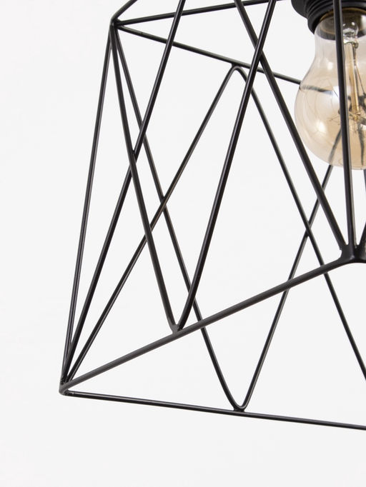 Светильник подвесной 1117/1, E27, 40 Вт, 22.5×70 см, чёрный