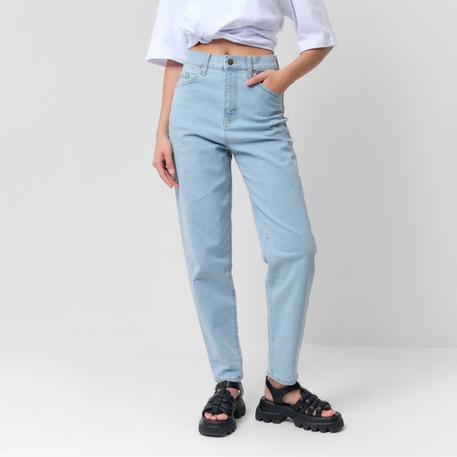 Джинсы женские мом MIST: Denim, размер (25) 40-42, голубые