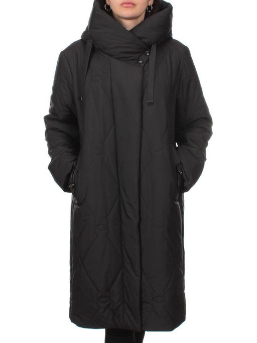 1119 BLACK Пальто зимнее облегченное женское (холлофайбер 150 гр.) - Fashion фото 3