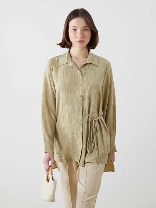 Dokulu Gofre Kad?n G?mlek Tunik