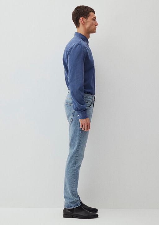 Jake Classic Denim Ac?k Gok Mavisi Jean Pantolon  фото 6