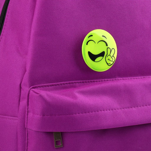 Цена за 5 шт. Светоотражающий значок «Всем мир», d=5.8 см, жёлтый