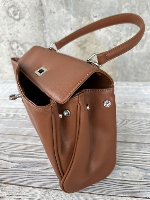 Женская кожаная сумка-портфель 8399-2 Рыжий - Sergio valentini фото 4