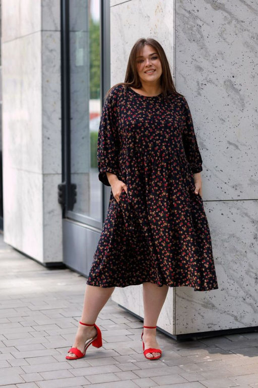 Платье Luxury Moda 1439 темно-синий