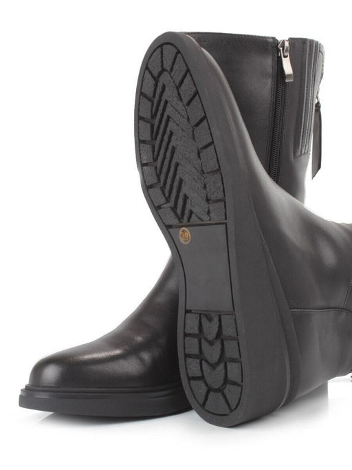 Z4212M BLACK Полусапоги зимние женские (натуральная кожа, натуральный мех)