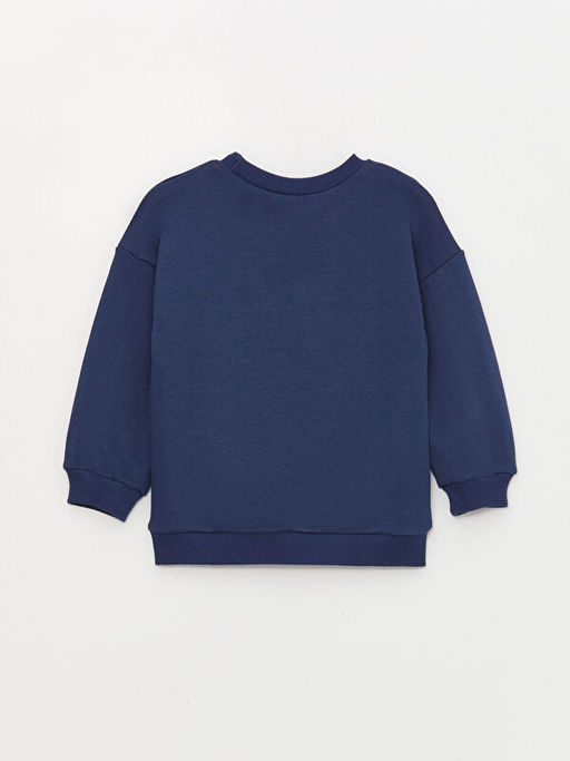 Bisiklet Yaka Uzun Kollu Bask?l? Erkek Bebek Sweatshirt - Waikiki фото 2