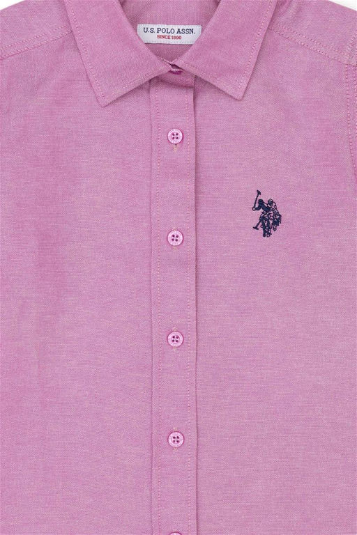 Фиолетовая рубашка с длинным рукавом для девочки Неожиданная скидка в корзине - U.s. polo assn фото 6