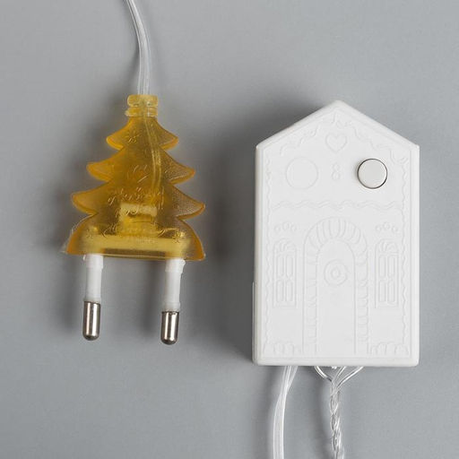 Гирлянда Нить 10 м с насадками Игла, IP20, прозрачная нить, 100 LED, свечение жёлтое, 8 режимов, 220 В - Luazon lighting фото 4