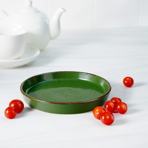 Блюдо фарфоровое Punto verde, d=17.5 см