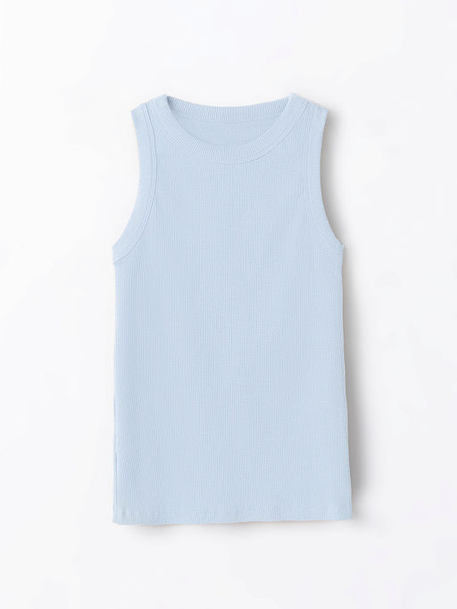 Топ женский голубой облегающий в рубчик - Mark formelle фото 5