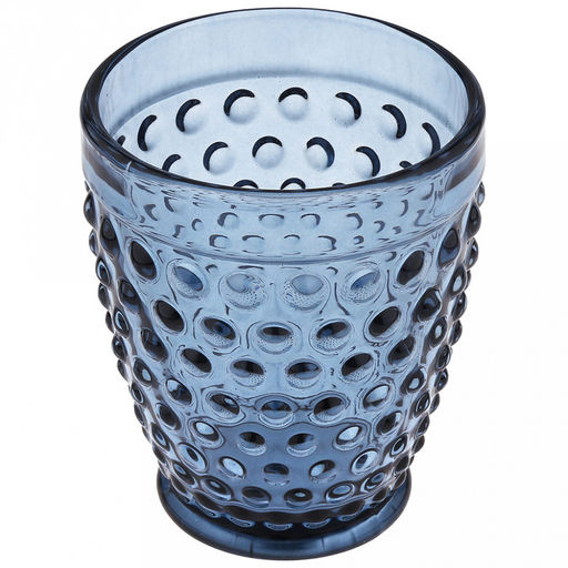 Сидней Стакан стеклянный 320мл, д8,5см, h10,3см, рельефное, цветное стекло, цвет - сапфировый (Китай) Цена указана за штуку. В коробке 6 штук.