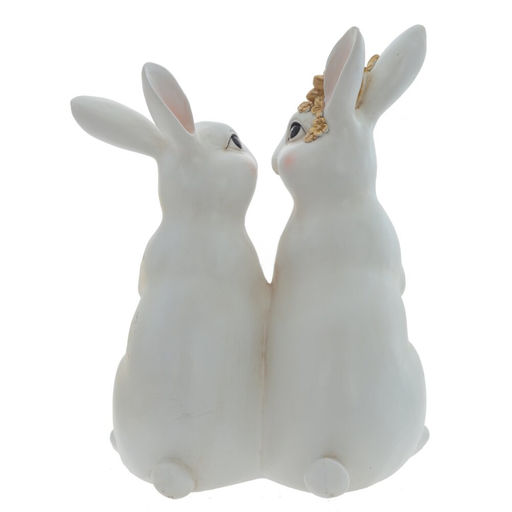 Фигурка декоративная "Зайцы", L17 W10,5 H21 см