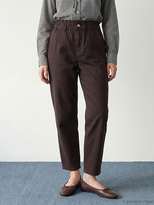 Джинсы женские slouchy fit с эластичным поясом