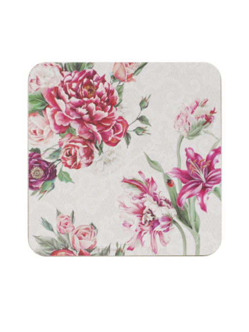 Кружка RED BLOSSOM 330мл с ложечкой и подставкой - SIJ фото 4