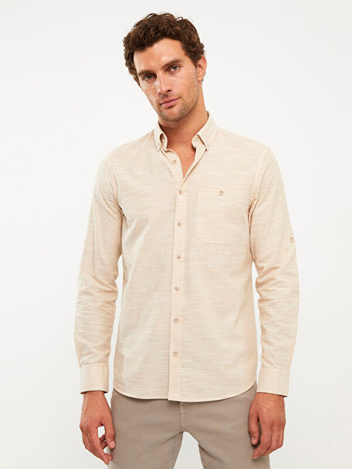 Regular Fit Uzun Kollu Desenli Erkek G?mlek