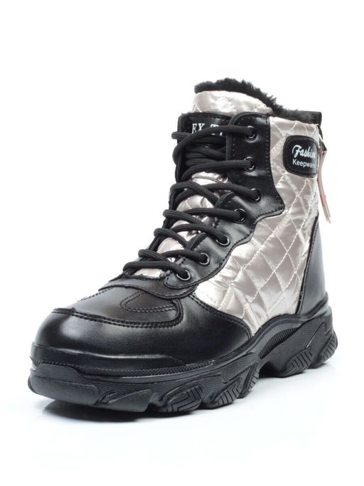 04-2221-4 BLACK Ботинки зимние женские (искусственные материалы) - Фабричный китай фото 7