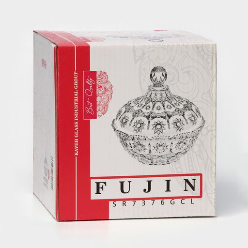 Сахарница FUJIN, 510 мл, стекло, прозрачная