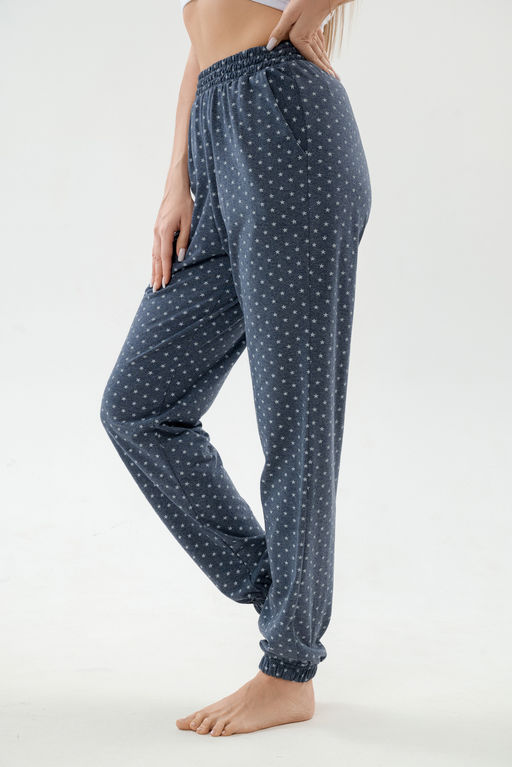 Брюки женские из кулирки на резинке антрацитовый - Амадэль фото 5