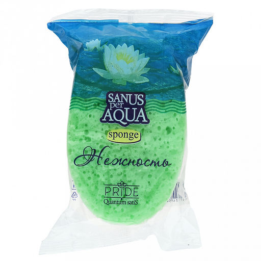 Губка банная для тела "Нежность" 17х10,5х6,5см, профилированная, пенополиуретан (Россия)