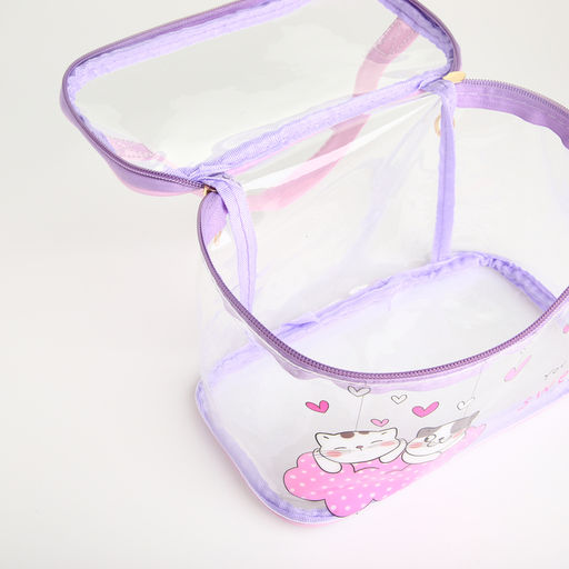 Косметичка на молнии для бассейна, с ручкой, с принтом Sweetie, сиреневая - Simaland фото 4