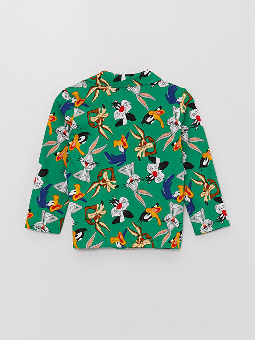 Polo Yaka Looney Tunes Bask?l? Erkek Bebek Pijama Tak?m? - Waikiki фото 3