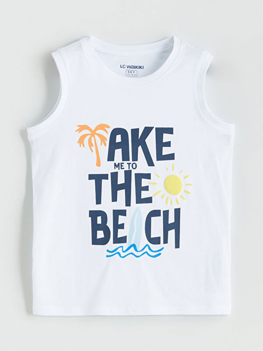 Bask?l? Erkek ?ocuk ?ortlu Pijama Tak?m?