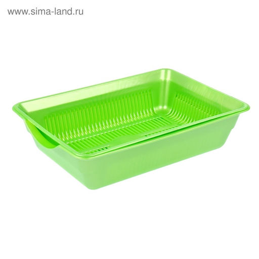 Туалет глубокий с сеткой, 38.5×26×9 см, зеленый