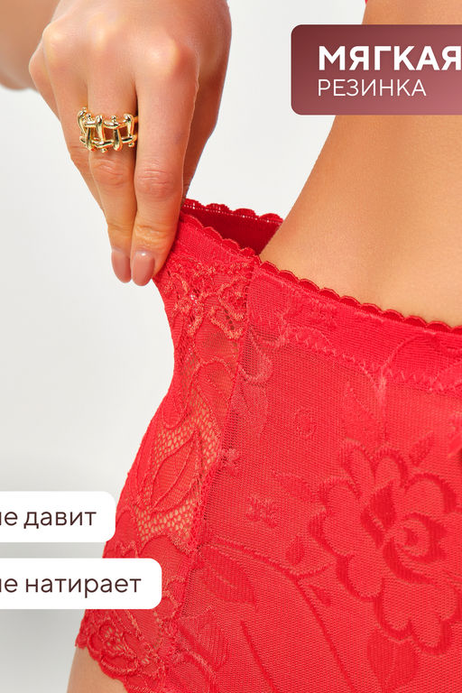 Трусы 98261 кружевные шорты высокие,  набор 3 шт., OIRO
