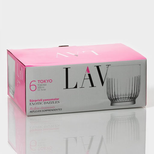 Набор стаканов Lav «Токио», 330 мл, 7.9×9 см, 6 шт., стекло