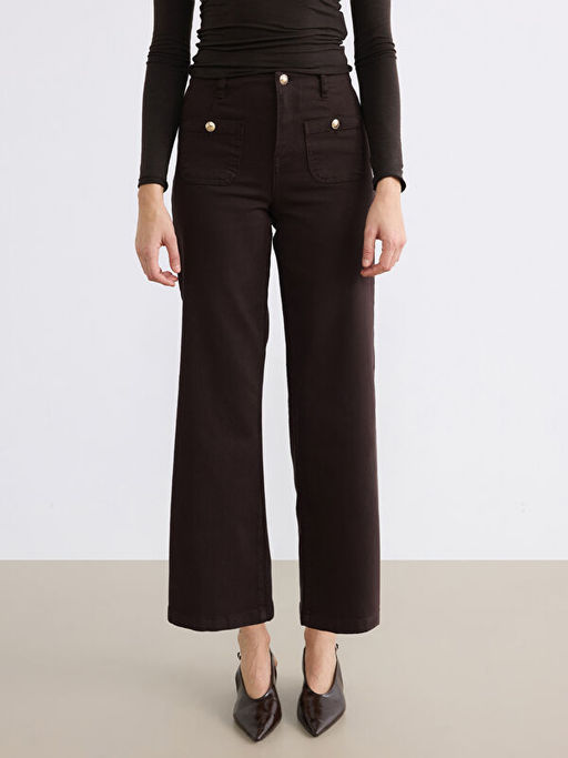 Wideleg Kad?n Jean Pantolon