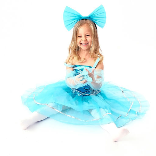 Карнавальный костюм «Милая Мальвина»: платье, перчатки, гольфы, ободок, рост 104-134 см