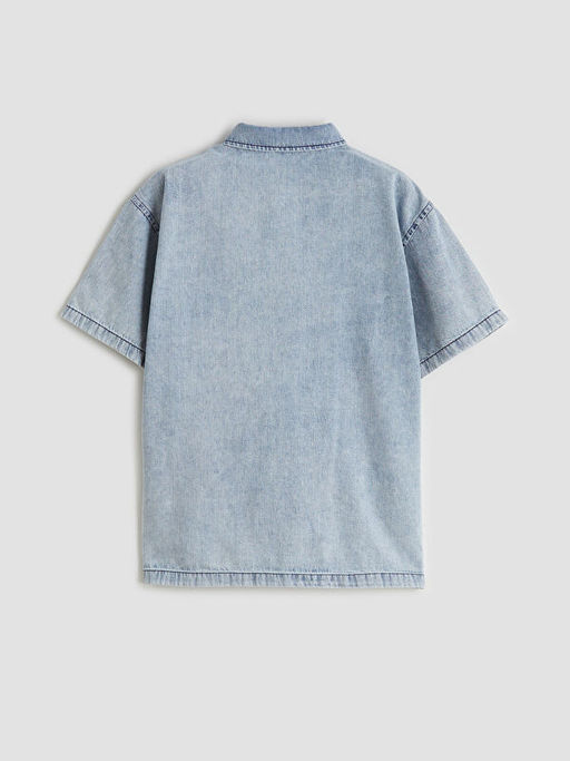 Basic K?sa Kollu Erkek ?ocuk Jean G?mlek