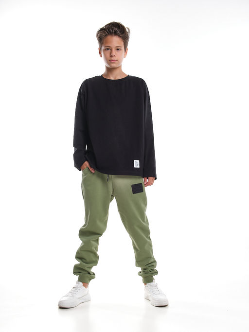 Брюки для мальчика штаны спортивные 22-6012 хаки - Mini maxi фото 3