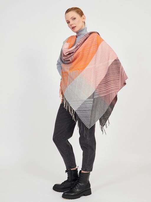 Большой  платок в стиле арт-деко в составе шерсть - Tantino фото 4