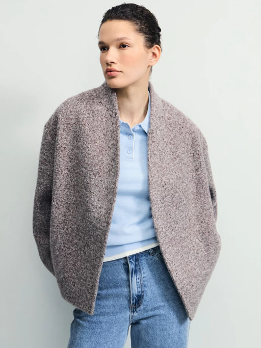 Куртка оверсайз из пальтовой ткани / Zarina  фото 7