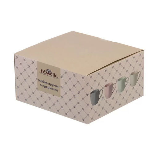 Набор кружек Феерия 380 мл 4 предмета (new bone) (ПС0049-22) /JEWEL/  фото 7