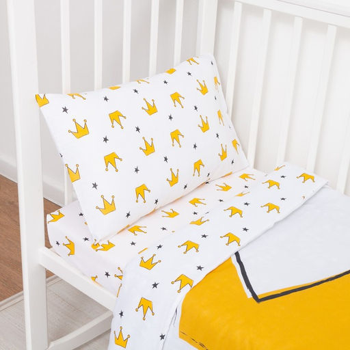 Постельное белье Крошка Я Little queen 112*147 см, 60*120+20 см, 40*60 см, 100% хлопок  фото 3